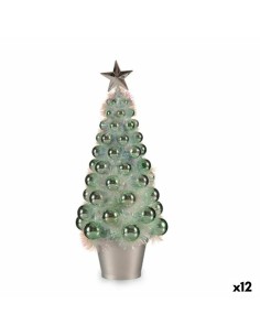 Figura Decorativa Árvore de Natal Cor de Rosa Polipropileno PET 21,5 x 51 x 21,5 cm (12 Unidades) | Tienda24 Tienda24.eu