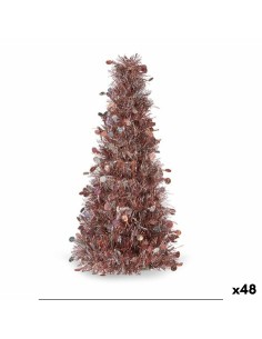 Statua Decorativa Albero di Natale Tinsel Bianco Rosa polipropilene PET 18 x 31 x 18 cm (48 Unità) da Krist+, Natale - Ref: S...