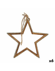 Adorno Navideño Plateado Estrella 50 x 51,5 x 0,5 cm Metal | Tienda24 Tienda24.eu