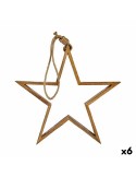 Weihnachtsschmuck Stern Braun Jute Holz 41,5 x 7 x 78 cm (6 Stück) | Tienda24 Tienda24.eu