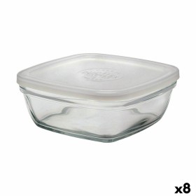 Lancheira Quadrada com Tampa Duralex FreshBox 1,15 L 17 x 17 x 7 cm (8 Unidades) de Duralex, Armazenamento de alimentos - Ref...