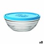 Porta Pranzo Rotondo con Coperchio Duralex FreshBox Azzurro 1,6 L (8 Unità) di Duralex, Conservazione di alimenti - Rif: S222...