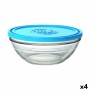 Panier-repas rond avec couvercle Duralex FreshBox Bleu 2,4 L (4 Unités) | Tienda24 - Global Online Shop Tienda24.eu