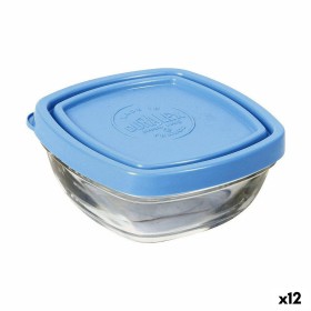 Porta Pranzo Quadrato con Coperchio Duralex FreshBox Azzurro 150 ml 9 x 9 x 4 cm (12 Unità) di Duralex, Conservazione di alim...