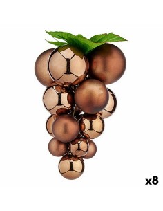 Palla di Natale Uva Grande Marrone Plastica 22 x 22 x 33 cm (8 Unità) da Krist+, Natale - Ref: S3628605, Precio: 65,22 €, Des...