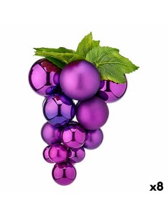 Palla di Natale Uva Grande Viola Plastica 22 x 33 x 22 cm (8 Unità) da Krist+, Natale - Ref: S3628612, Precio: 65,22 €, Descu...