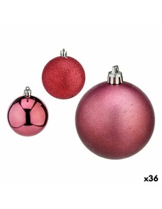 Bola de Natal Uvas Mini Cor de Rosa Plástico 15 x 15 x 20 cm (14 Unidades) | Tienda24 Tienda24.eu