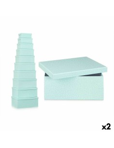 Coffre DKD Home Decor Blanc Gris Polyuréthane Bois MDF (4 pcs) | Tienda24 Tienda24.eu