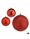 Set di palline di Natale Rosso Plastica Ø 12 cm (6 Unità) da Krist+, Natale - Ref: S3628815, Precio: 39,82 €, Descuento: %