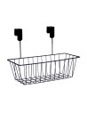 Basket for Kitchen Shelf Black Iron 28 x 12 x 9 cm (8 Units) | Tienda24 Tienda24.eu