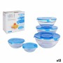 Bowl Adele With lid Stackable 5 Pieces Blue 17 (12 Units) | Tienda24 - Global Online Shop Tienda24.eu