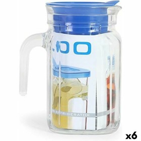 Krug mit Deckel und Dosiereinrichtung Borgonovo Igloo karriert Blau 600 ml (6 Stück) von Borgonovo, Krüge und Karaffen - Ref:...