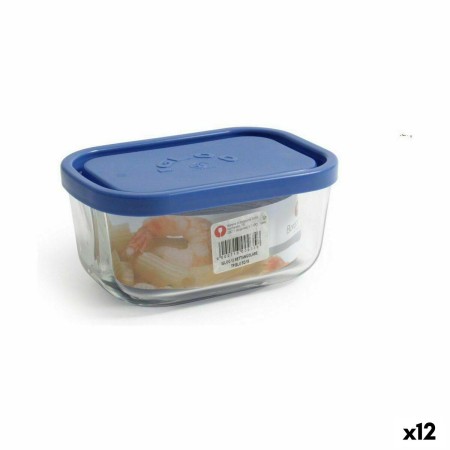 Fiambrera Borgonovo Azul Rectangular 400 ml 13,5 x 9,5 x 6,5 cm (12 Unidades) de Borgonovo, Almacenamiento de alimentos - Ref...