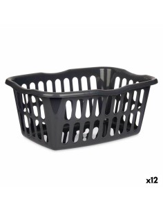 Cesta Multiusos Con ruedas Gris Plástico 17,5 x 26 x 46 cm (12 Unidades) | Tienda24 Tienda24.eu