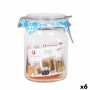 Jar Borgonovo Hermetic Transparent Crystal 1L 10,5 x 10,5 x 15,5 cm (6 Units) by Borgonovo, Airtight jars and accessories - R...