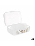 Caja de Almacenaje con Tapa Transparente Plástico 21,5 x 8 x 14,6 cm (12 Unidades) | Tienda24 Tienda24.eu