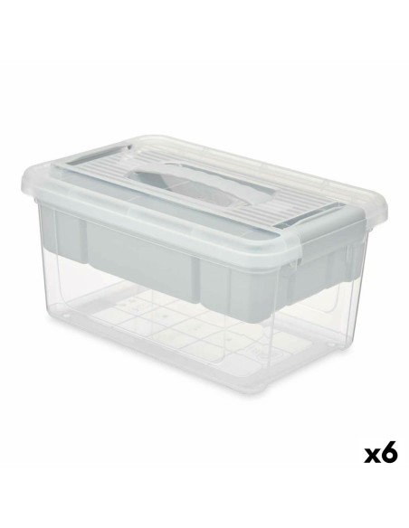 Mehrzweckbox Grau Durchsichtig Kunststoff 5 L 29,5 x 14,5 x 19,2 cm (6 Stück) | Tienda24 Tienda24.eu