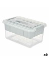 Mehrzweckbox Grau Durchsichtig Kunststoff 5 L 29,5 x 14,5 x 19,2 cm (6 Stück) | Tienda24 Tienda24.eu