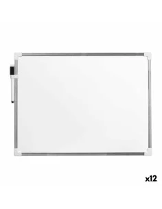 Magnetisches Whiteboard mit Marker Weiß Aluminium 20 x 30 cm (12 Stück) | Tienda24 Tienda24.eu