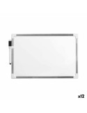 Magnetic Board with Marker White Aluminium 20 x 30 cm (12 Units) | Tienda24 Tienda24.eu