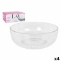 Ensaladera LAV CP112-1 Transparente Cristal 23 x 23 x 10 cm (4 Unidades) (2600 cc) (ø 23 x 9,4 cm) de LAV, Cuencos y tazones ...