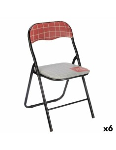 Silla Plegable Hand Made Marrón Negro Gris PVC Metal 43 x 46 x 78 cm (6 Unidades) de Gift Decor, Sillas - Ref: S3629212, Prec...