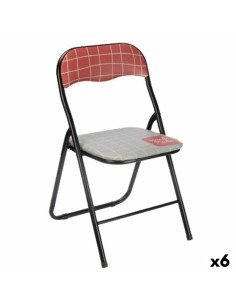 Silla Plegable Hand Made Marrón Negro Gris PVC Metal 43 x 46 x 78 cm (6 Unidades) de Gift Decor, Sillas - Ref: S3629212, Prec...