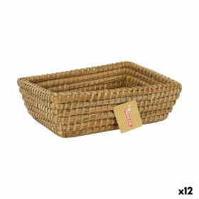 Cestino Multiuso Privilege Korne Marrone vimini Rettangolare 30 x 23 x 9 cm (12 Unità) di Privilege, Ripiani e supporti - Rif...