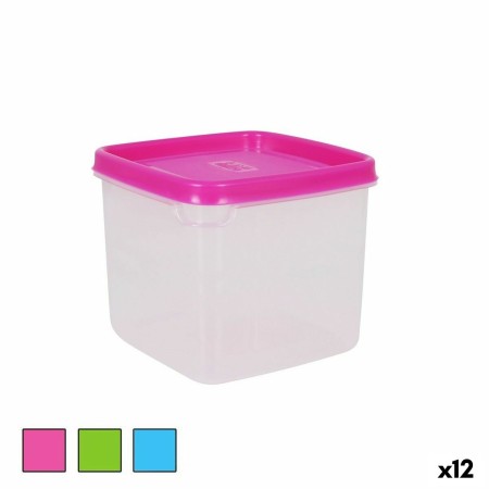 Viereckige Lunchbox mit Deckel 750 ml karriert 12 x 12 x 10 cm (12 Stück) von BigBuy Cooking, Lagerung von Lebensmitteln - Re...