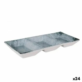 Vassoio per aperitivi La Mediterránea Dalian 3 Compartimenti 25 x 11 x 3 cm (24 Unità) di La Mediterránea, Piatti e teglie - ...