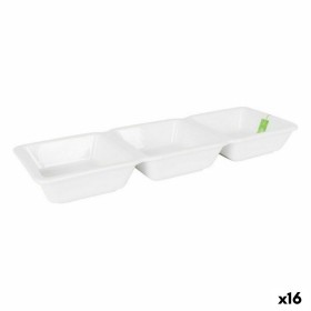 Cuenco La Mediterránea Yummy Aperitivo Porcelana Blanco 29,3 x 9,5 x 3,3 cm (16 Unidades) (29,3 x 9,5 x 3,3 cm) de La Mediter...