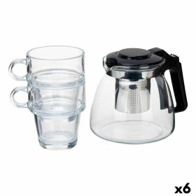 Juego de Tetera 900 ml Transparente Plástico Vidri