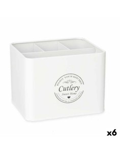 Organizador para Cubiertos Tontarelli Bella plus Blanco 43,6 x 28,7 x 7,13 cm (6 Unidades) | Tienda24 Tienda24.eu