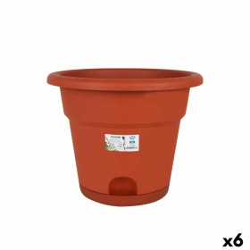 Flower Pot with Dish Dem Greentime Brown ø 35 x 28,5 cm (6 Units) by Dem, Flower Pots - Ref: S2228087, Price: 17,87 €, Discou...