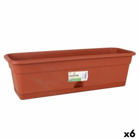 Vaso da Balcone con Piatto Dem Greentime Rettangolare Marrone 60 x 20 x 17,3 cm (6 Unità) di Dem, Balconiere - Rif: S2228092,...