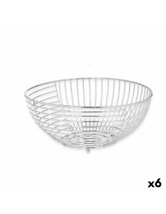 Portafrutta Argentato Metallo 28 x 12,7 x 28 cm (6 Unità) da Kinvara, Ciotole e tazzoni - Ref: S3629392, Precio: 27,83 €, Des...