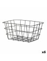 Cestino Multiuso Rettangolare Nero Metallo 24,5 x 12 x 18 cm (6 Unità) da Kinvara, Scatole e cassapanche - Ref: S3629414, Pre...