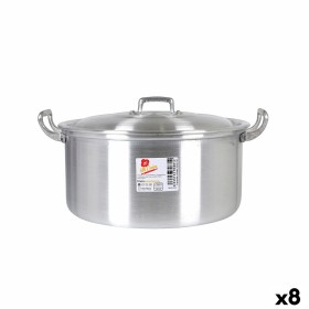 Casserole avec Couvercle Aluminium 31,3 x 26,5 x 13,5 cm (8 Unités) de BigBuy Cooking, Faitouts - Réf : S2228153, Prix : 71,7...