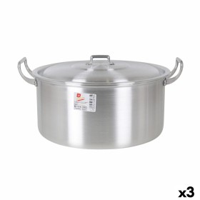 Topf mit Deckel Aluminium 41 x 33 x 19 cm (3 Stück) von BigBuy Cooking, Simmertöpfe - Ref: S2228157, Preis: 56,99 €, Rabatt: %