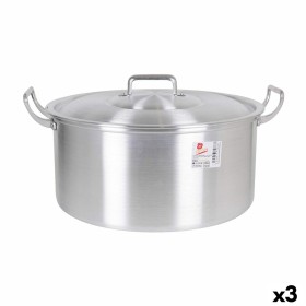 Topf mit Deckel Aluminium 43 x 36 x 16 cm (3 Stück) von BigBuy Cooking, Simmertöpfe - Ref: S2228158, Preis: 72,09 €, Rabatt: %