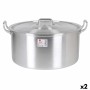 Casserole avec Couvercle Aluminium 49 x 41 x 24 cm (2 Unités) de BigBuy Cooking, Faitouts - Réf : S2228161, Prix : 71,37 €, R...