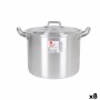 Olla con Tapa Aluminio 27 x 22 x 20 cm (8 Unidades) de BigBuy Cooking, Ollas rectas - Ref: S2228162, Precio: 64,78 €, Descuen...