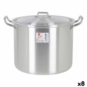 Marmite avec couvercle 39693 Ø 22 cm Argenté 6 L Aluminium 29 x 23 x 20 cm de BigBuy Cooking, Braisières - Réf : S2228163, Pr...