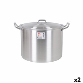 Olla con Tapa Aluminio 36 x 30 x 26 cm (2 Unidades) de BigBuy Cooking, Ollas rectas - Ref: S2228166, Precio: 36,08 €, Descuen...