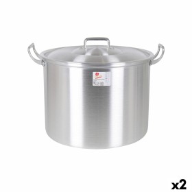 Olla con Tapa Aluminio 44 x 38 x 30 cm (2 Unidades) de BigBuy Cooking, Ollas rectas - Ref: S2228169, Precio: 64,58 €, Descuen...