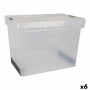 Storage Box with Lid Evolution Transparent 39 x 29 x 20,5 cm (6 Units) (39 x 29 x 20,5 cm) | Tienda24 - Global Online Shop Tienda24.eu