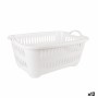 Laundry basket Tontarelli Cover line With handles Plastic White 62,5 x 44,5 x 27,5 cm (12 Units) | Tienda24 - Global Online Shop Tienda24.eu