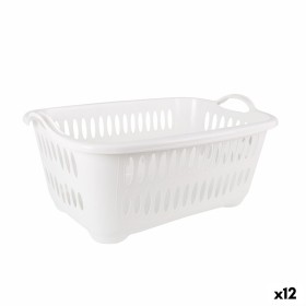 Laundry basket DKD Home Decor Blue White Plastic 30 x 30 x 40 cm | Tienda24 - Global Online Shop Tienda24.eu