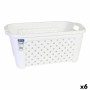 Cesto para la Ropa Tontarelli 8065405/112 35 L Blanco Rectangular 58 x 38 x 26 cm (6 Unidades) de Tontarelli, Cestos para la ...