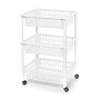 Chariot à légumes Tontarelli Mito 3 Plastique Blanc 40 x 29 x 62 cm (12 Unités) de Tontarelli, Étagères et supports - Réf : S...